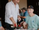 Frank pouring for wine club members